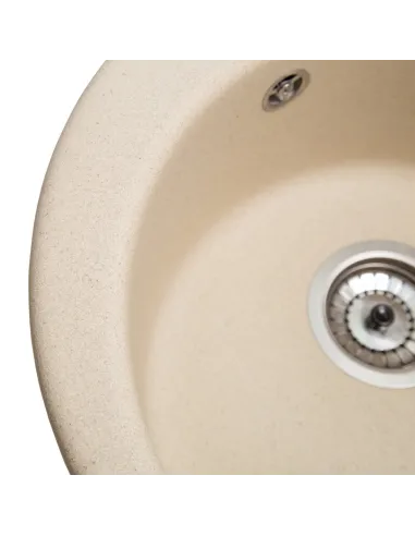 Мойка кухонная каменная круглая Romzha Eva Avena 501, 475x475x175 мм - 8