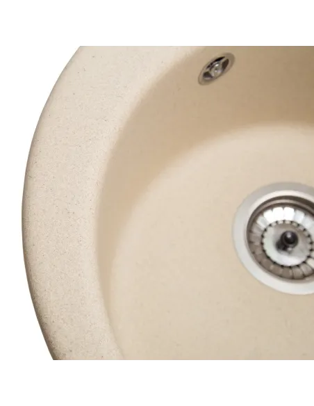 Мойка кухонная каменная круглая Romzha Eva Avena 501, 475x475x175 мм - 8