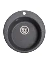 Мойка кухонная каменная круглая Romzha Eva Grafit 201, 475x475x175 мм - 5