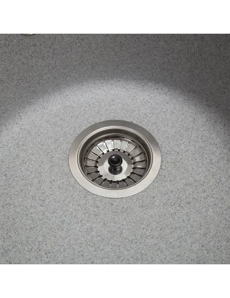 Мийка кухонна кам`яна кругла Romzha Eva Seda 601, 475x475x175 мм - 6