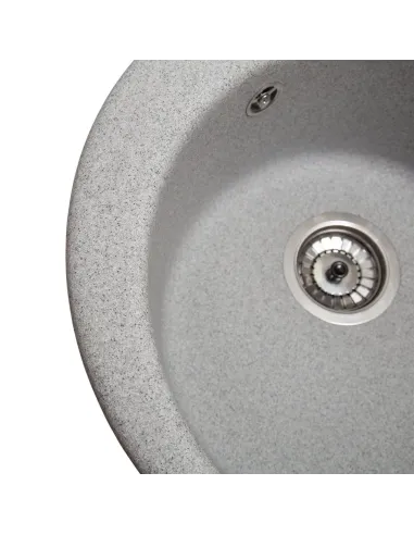 Мийка кухонна кам`яна кругла Romzha Eva Seda 601, 475x475x175 мм - 8