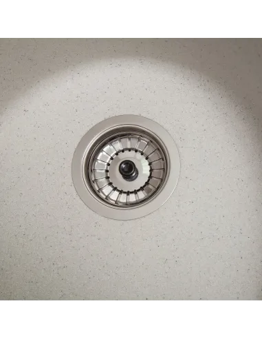 Мийка кухонна кам`яна кругла Romzha Eva Biela 101, 475x475x175 мм - 9