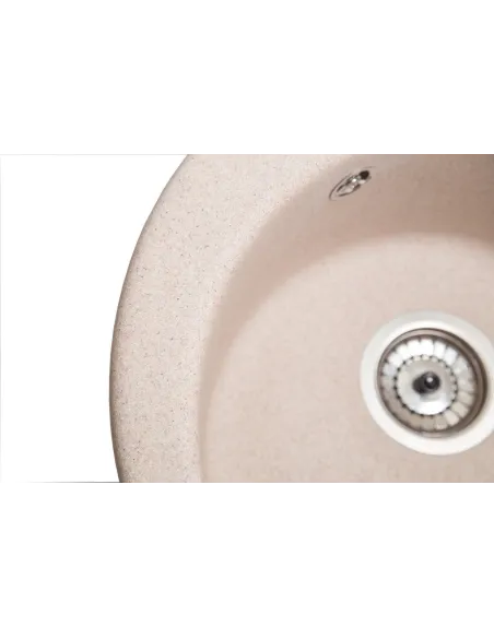 Мийка кухонна кам`яна кругла Romzha Eva Bezhvy 401, 475x475x175 мм - 9