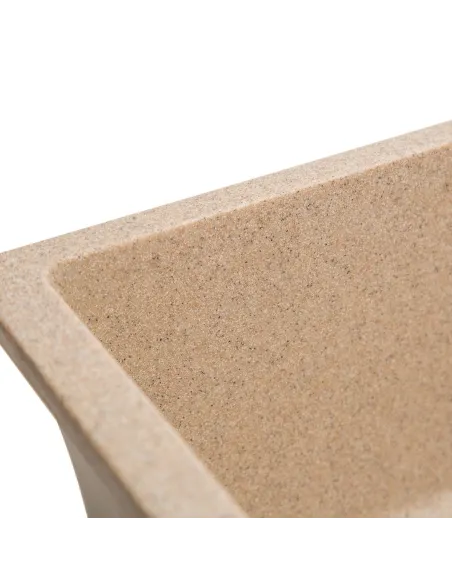 Мийка кухонна кам`яна квадратна Romzha Mira U-400 Piesok 301, 440x420x217 мм - 10