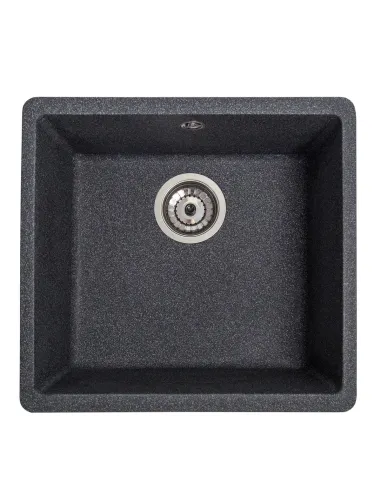Мойка кухонная каменная квадратная Romzha Mira U-400 Grafit 201, 440x420x217 мм - 6