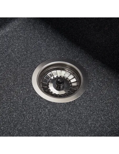 Мойка кухонная каменная квадратная Romzha Mira U-400 Grafit 201, 440x420x217 мм - 8