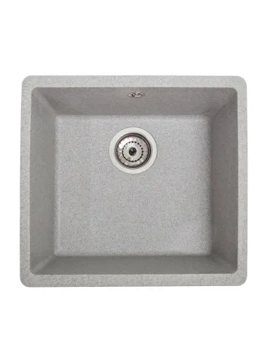 Мийка кухонна кам`яна квадратна Romzha Mira U-400 Seda 601, 440x420x217 мм - 6