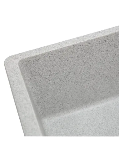 Мийка кухонна кам`яна квадратна Romzha Mira U-400 Seda 601, 440x420x217 мм - 8