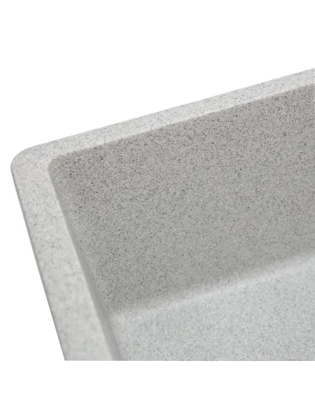 Мийка кухонна кам`яна квадратна Romzha Mira U-400 Seda 601, 440x420x217 мм - 8