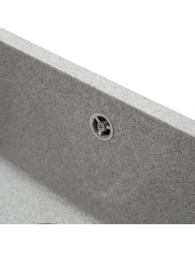 Мийка кухонна кам`яна квадратна Romzha Mira U-400 Seda 601, 440x420x217 мм - 9