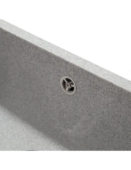 Мийка кухонна кам`яна квадратна Romzha Mira U-400 Seda 601, 440x420x217 мм - 9