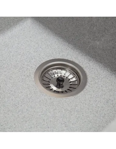 Мийка кухонна кам`яна квадратна Romzha Mira U-400 Seda 601, 440x420x217 мм - 10