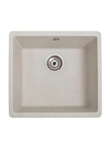 Мийка кухонна кам`яна квадратна Romzha Mira U-400 Biela 101, 440x420x217 мм - 6