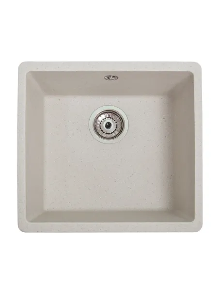 Мийка кухонна кам`яна квадратна Romzha Mira U-400 Biela 101, 440x420x217 мм - 6