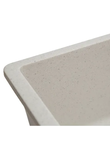 Мийка кухонна кам`яна квадратна Romzha Mira U-400 Biela 101, 440x420x217 мм - 8