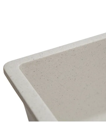 Мийка кухонна кам`яна квадратна Romzha Mira U-400 Biela 101, 440x420x217 мм - 8