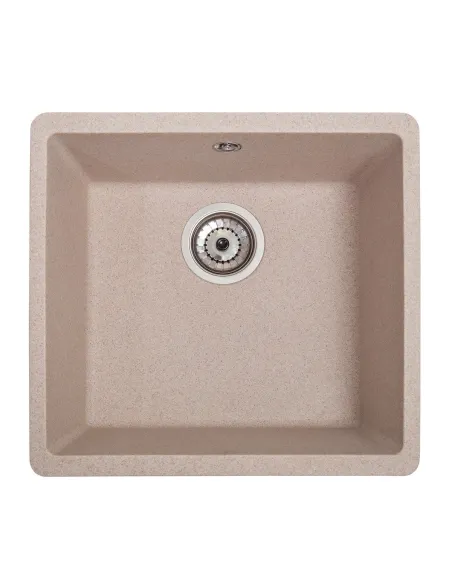 Мийка кухонна кам`яна квадратна Romzha Mira U-400 Bezhvy 401, 440x420x217 мм - 4