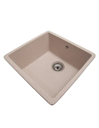 Мийка кухонна кам`яна квадратна Romzha Mira U-400 Bezhvy 401, 440x420x217 мм - 5