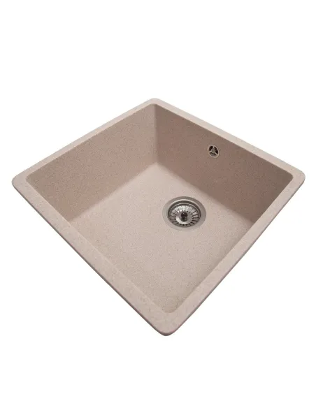 Мийка кухонна кам`яна квадратна Romzha Mira U-400 Bezhvy 401, 440x420x217 мм - 5