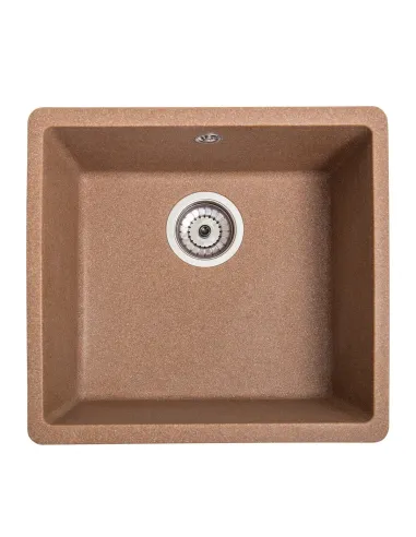 Мойка кухонная каменная квадратная Romzha Mira U-400 Teracota 701, 440x420x217 мм - 6