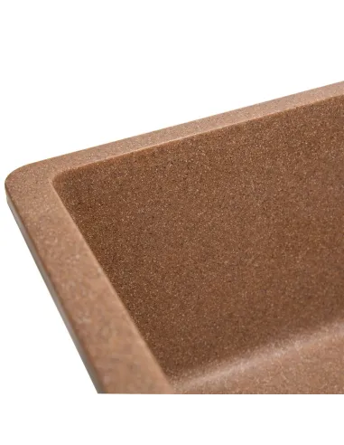 Мойка кухонная каменная квадратная Romzha Mira U-400 Teracota 701, 440x420x217 мм - 9