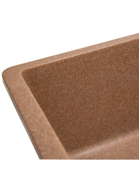 Мойка кухонная каменная квадратная Romzha Mira U-400 Teracota 701, 440x420x217 мм - 9