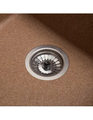 Мойка кухонная каменная квадратная Romzha Mira U-400 Teracota 701, 440x420x217 мм - 10