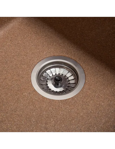 Мойка кухонная каменная квадратная Romzha Mira U-400 Teracota 701, 440x420x217 мм - 10