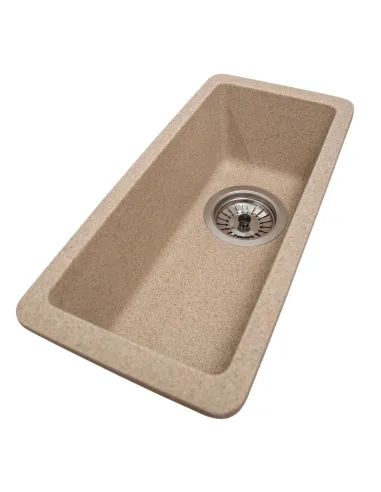 Мойка кухонная каменная прямоугольная Romzha Mira U-160 Piesok 301, 200x420x217 мм - 5