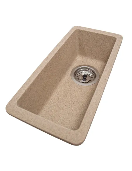 Мойка кухонная каменная прямоугольная Romzha Mira U-160 Piesok 301, 200x420x217 мм - 5