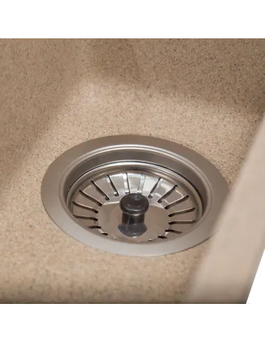 Мойка кухонная каменная прямоугольная Romzha Mira U-160 Piesok 301, 200x420x217 мм - 6