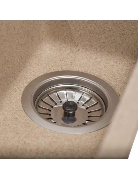 Мойка кухонная каменная прямоугольная Romzha Mira U-160 Piesok 301, 200x420x217 мм - 6