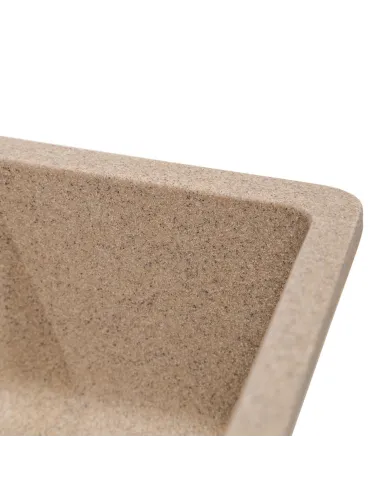 Мойка кухонная каменная прямоугольная Romzha Mira U-160 Piesok 301, 200x420x217 мм - 7