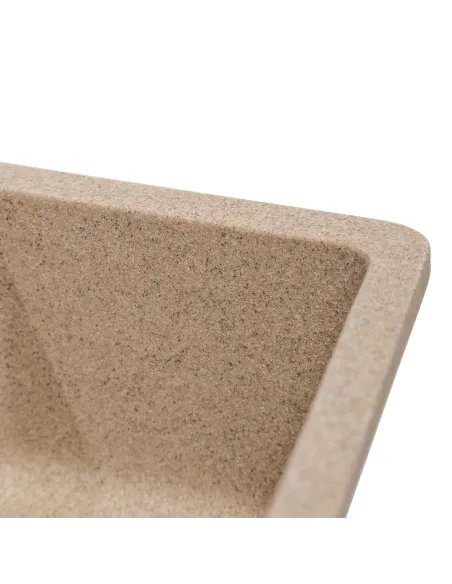 Мойка кухонная каменная прямоугольная Romzha Mira U-160 Piesok 301, 200x420x217 мм - 7