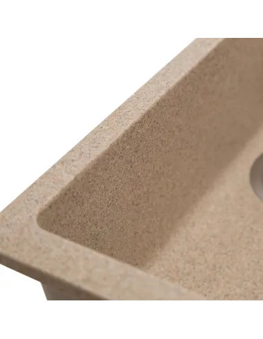 Мойка кухонная каменная прямоугольная Romzha Mira U-160 Piesok 301, 200x420x217 мм - 8