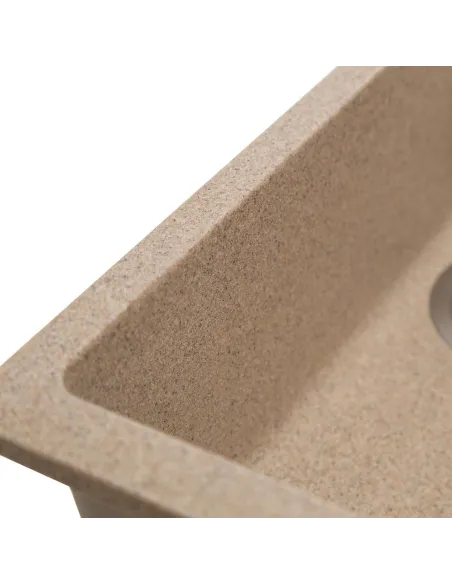 Мойка кухонная каменная прямоугольная Romzha Mira U-160 Piesok 301, 200x420x217 мм - 8