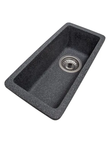 Мойка кухонная каменная прямоугольная Romzha Mira U-160 Grafit 201, 200x420x217 мм - 5