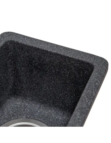 Мойка кухонная каменная прямоугольная Romzha Mira U-160 Grafit 201, 200x420x217 мм - 6