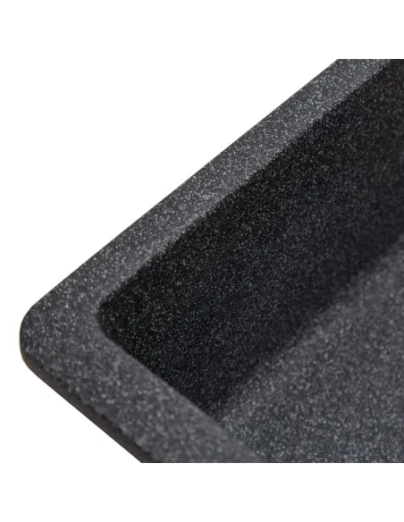 Мойка кухонная каменная прямоугольная Romzha Mira U-160 Grafit 201, 200x420x217 мм - 7