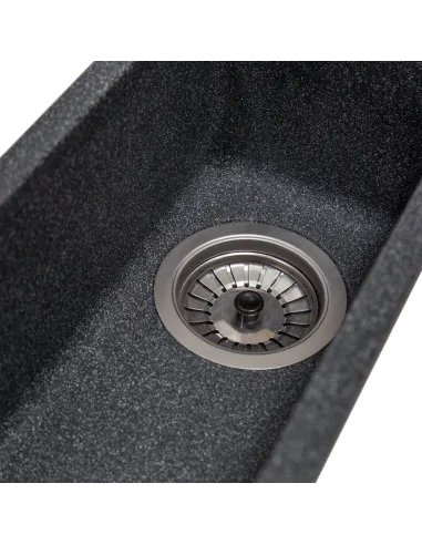 Мойка кухонная каменная прямоугольная Romzha Mira U-160 Grafit 201, 200x420x217 мм - 8