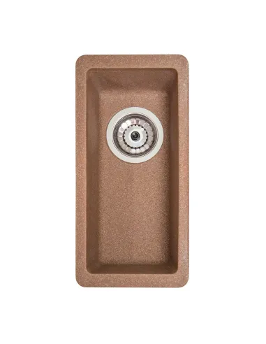 Мийка кухонна кам`яна прямокутна Romzha Mira U-160 Teracota 701, 200x420x217 мм - 4