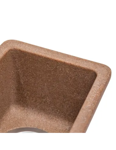 Мийка кухонна кам`яна прямокутна Romzha Mira U-160 Teracota 701, 200x420x217 мм - 7