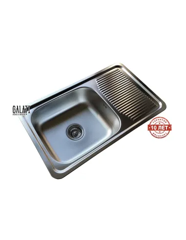 Мойка для кухни из нержавеющей стали прямоугольная Romzha Amina Textura - 6