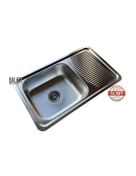 Мойка для кухни из нержавеющей стали прямоугольная Romzha Amina Textura - 6