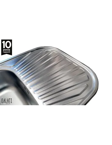 Мойка для кухни из нержавеющей стали прямоугольная Romzha Liuba Textura - 6