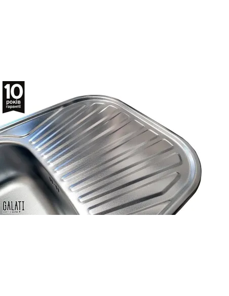 Мойка для кухни из нержавеющей стали прямоугольная Romzha Liuba Textura - 6