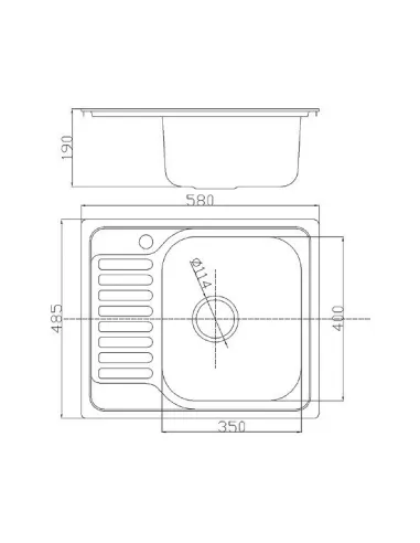 Мийка прямокутна Romzha Sims Eko Satin - 4