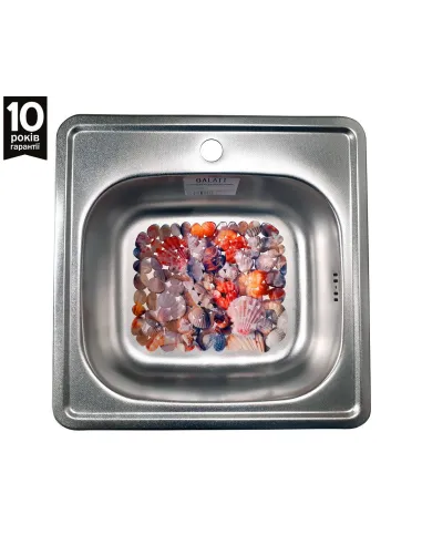 Мойка для кухни из нержавеющей стали квадратная Romzha Fifika Eko Textura - 3