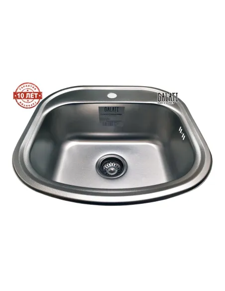 Мойка для кухни из нержавеющей стали овальная Romzha Vayorika Textura - 7