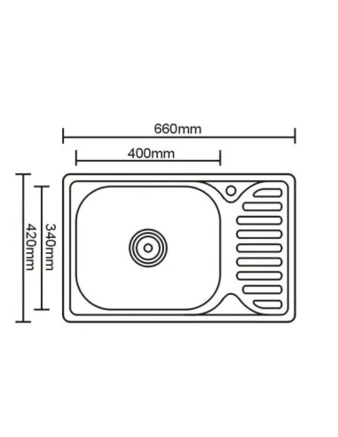 Мойка для кухни из нержавеющей стали прямоугольная Romzha Mirela Satin - 4